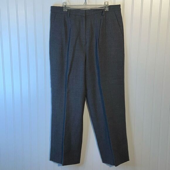 Vintage Chadwick’s Wool Lined Dress Pants Size 10 Gray Pleated Front Pocketed - Picture 1 of 7